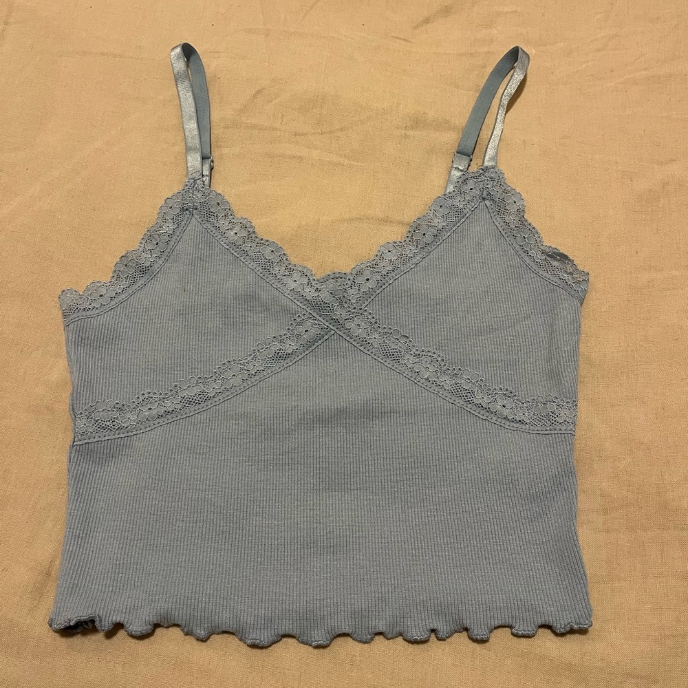 Blue Lace Trim Cami